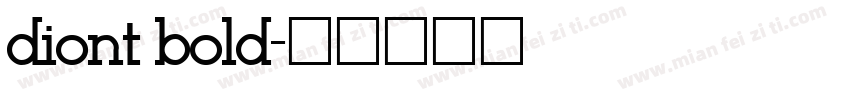 diont bold字体转换